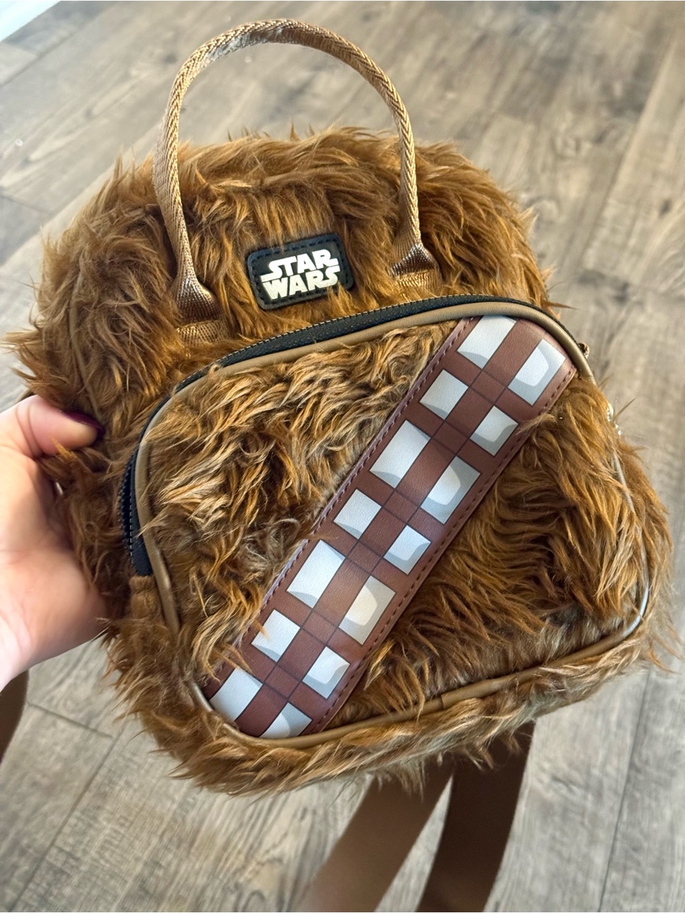 Disney Star Wars Chewbacca Faux Fur Messenger with matching wallet